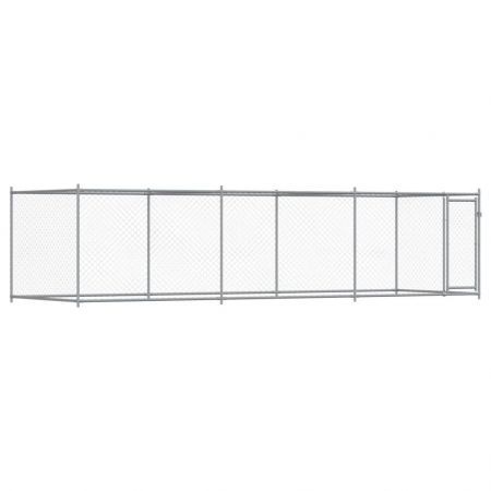 Dog Cage with Door Grey 6x2x1.5 m Galvanised Steel