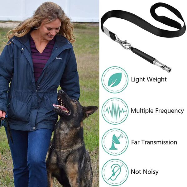 Dog Whistle,2 Pack Professional Ultrasonic Dog Whistle,Recall Training,Stop Barking Control Devices with Black Lanyard