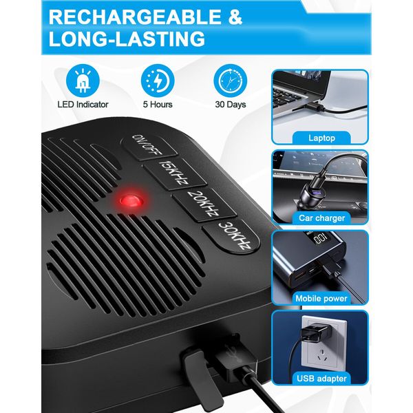 Dog Bark Deterrent Device,Ultrasonic Bark Stopper,Safe & Effective Rechargeable Bark Box for Indoor & Outdoor Use,Humane Anti Barking Device for Dogs
