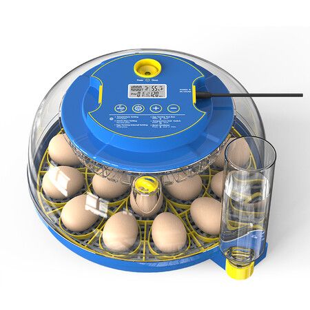 Egg Incubator Hatching Chick Automatic Turning Stop Candler Hatch Days Humidity Display Control 18 Egg Poultry
