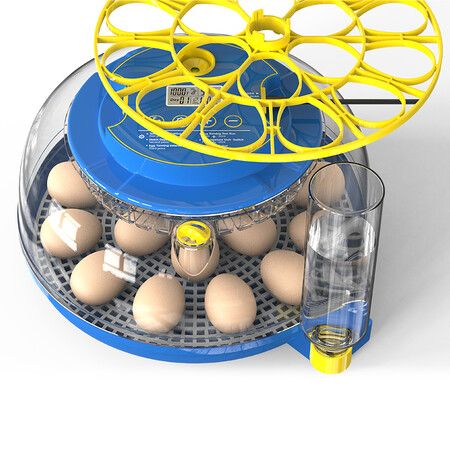 Egg Incubator Hatching Chick Automatic Turning Stop Candler Hatch Days Humidity Display Control 18 Egg Poultry
