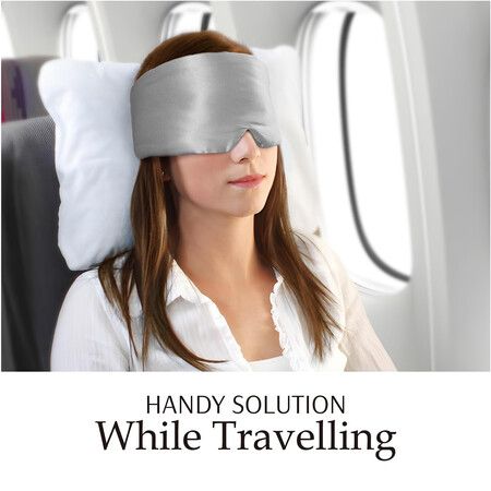 Sleep Mask Eye Mask for Man and Woman with Adjustable Headband, Full Size Large Sleep Mask for All Night Sleep, Travel 1 Pack (Gray)
