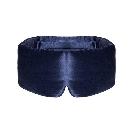 Sleep Mask Eye Mask for Man and Woman with Adjustable Headband, Full Size Large Sleep Mask for All Night Sleep, Travel 1 Pack (Navy Blue)