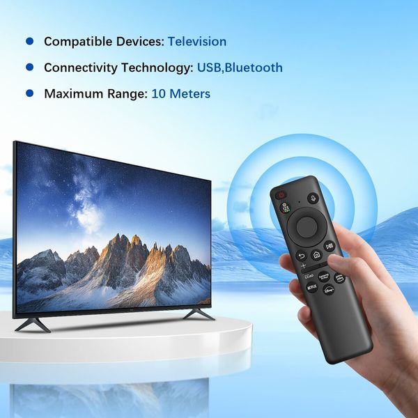 BN59-01432A Solar Voice Remote Replacement for TV Remote with Bluetooth Rechargeable Solar Cell,Compatible with Sam---sung TV - Black