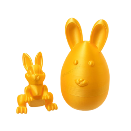 6pcs Movable Joint 3D Printed Bunny Egg Set Rabbit Fidget Toy with Egg Easter Decor.