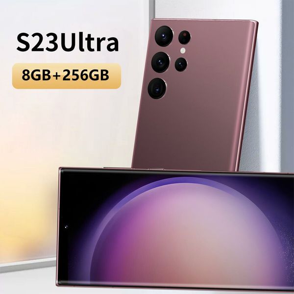 4G Smartphone 7.3inch 8GB+256GB Dual SIM Android 13.0 Unlocked Mobile Phones Color Purple