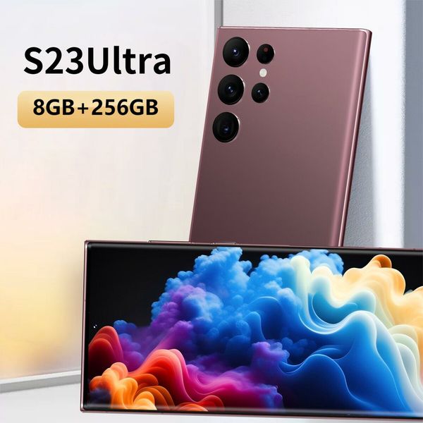 4G Smartphone 7.3inch 8GB+256GB Dual SIM Android 13.0 Unlocked Mobile Phones Color Purple