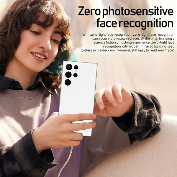 4G Smartphone 7.3inch 8GB+256GB Dual SIM Android 13.0 Unlocked Mobile Phones Color Purple