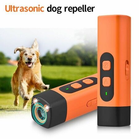 Rechargeable Dog Repeller, Anti Bark Device for Dogs, 50ft Range Dog Training Tool, LED Indoor/Outdoor Barking Silencer