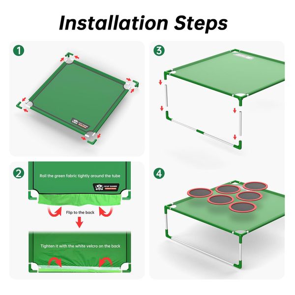 Golf Game Play Set Chipping & Putting Games Includes 20 Velcro Balls Putter Mat Bag Indoor Outdoor Use