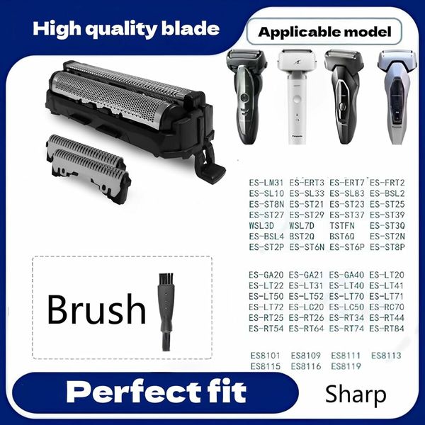 Men's Shaver Replacement Outer Foil and Inner Blades compatible for Panasonic ES9087 ES9068 ES8101 ES8103 Electric Shaver Head Cutter Blade Set