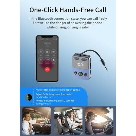 Bluetooth 5.3 Transmitter Receiver for Airplane,Dual Pairing Wireless Bluetooth Adapter Compatible 2 AirPods Headphones with Monitor
