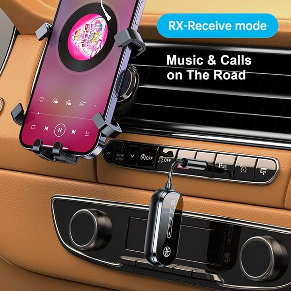 Bluetooth 5.4 Airplane Transmitter Adapter for Supports 2 Headphones, AirPods, 2 in 1 Wireless Bluetooth 3.5mm Aux Audio Transmitter, Receiver