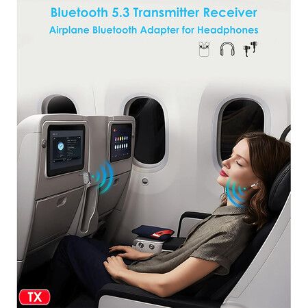 Bluetooth AUX Adapter for Car, Bluetooth Transmitter Receiver, Bluetooth Transmitter for TV, Airplane, Headphones, Bluetooth Receiver