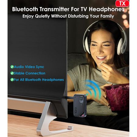 Bluetooth AUX Adapter for Car, Bluetooth Transmitter Receiver, Bluetooth Transmitter for TV, Airplane, Headphones, Bluetooth Receiver