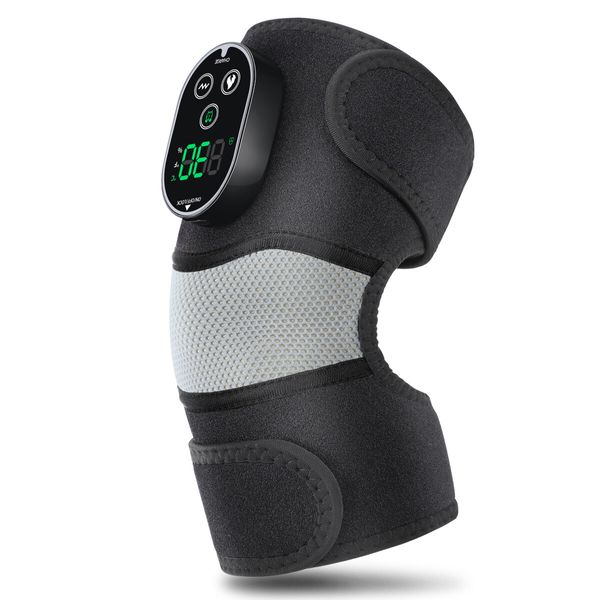 Cordless Heated Knee Massager, 3-in-1 Electric Knee Massager with Heat for Knee Elbow Shoulder Wrap with 3 Vibration & Heating Modes