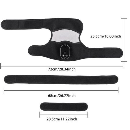 Cordless Heated Knee Massager, 3-in-1 Electric Knee Massager with Heat for Knee Elbow Shoulder Wrap with 3 Vibration & Heating Modes