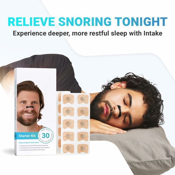 Magnetic Nose Strips, 60 Pcs Easier Breath Nasal Strips Anti Snoring, Nose Strips Better Sleep AntiSnore Sleep Aid for Sleep Travel Sports