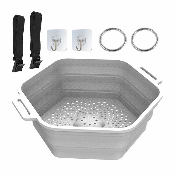 Ice Shower Rapid Cooling Portable Ice Bath Barrel  Silicone Foldable Ice Bath Chiller For Athletes Relax Bathroom Accessories Color White
