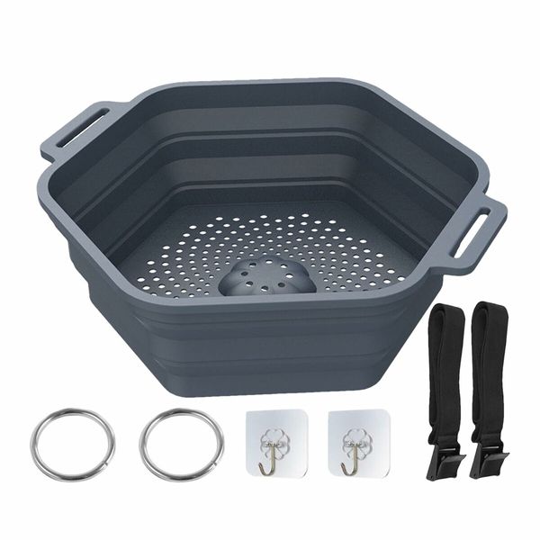 Ice Shower Rapid Cooling Portable Ice Bath Barrel  Silicone Foldable Ice Bath Chiller For Athletes Relax Bathroom Accessories Color Deep Blue