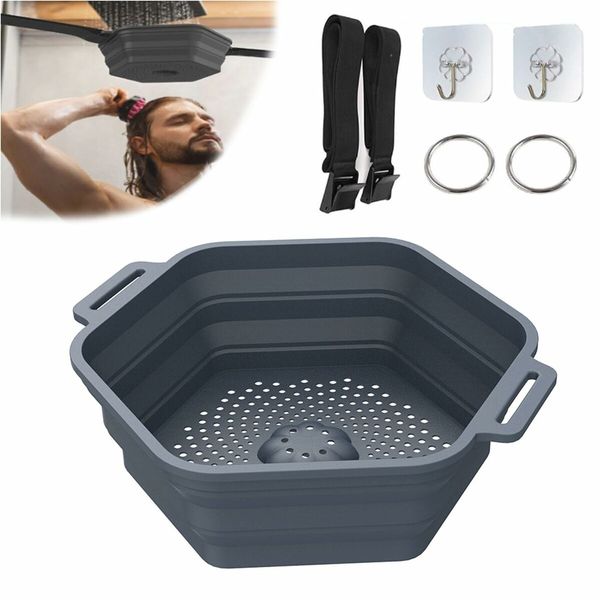 Ice Shower Rapid Cooling Portable Ice Bath Barrel  Silicone Foldable Ice Bath Chiller For Athletes Relax Bathroom Accessories Color Deep Blue