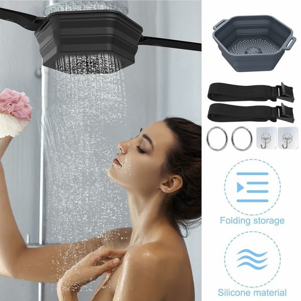 Ice Shower Rapid Cooling Portable Ice Bath Barrel  Silicone Foldable Ice Bath Chiller For Athletes Relax Bathroom Accessories Color Deep Blue