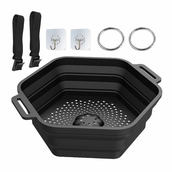 Ice Shower Rapid Cooling Portable Ice Bath Barrel  Silicone Foldable Ice Bath Chiller For Athletes Relax Bathroom Accessories Color Black