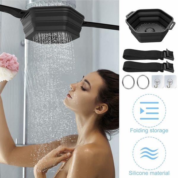 Ice Shower Rapid Cooling Portable Ice Bath Barrel  Silicone Foldable Ice Bath Chiller For Athletes Relax Bathroom Accessories Color Black