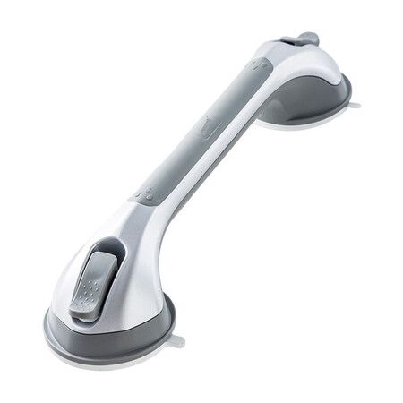 Shower Grab Bar, 16 Inch Suction Cup Grab Bars for Bathroom, Removable Shower Safety Handle Heavy Duty Bathtub Grip for Seniors and Elderly, Grey