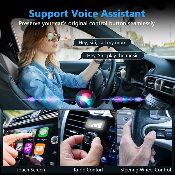 Wireless Carplay Adapter Car Audio iPhone Convert Wired to Wireless Carplay Adapter Plug Play Compatible iPhone 11 iOS 13 and Above No Video Function