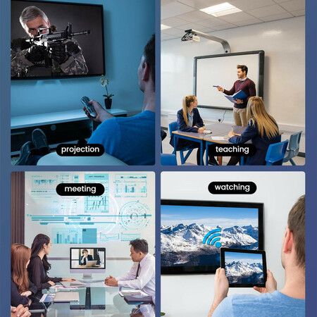 Wireless HDMI Display Dongle Adapter Plug Play Portable Video Audio Streaming to HDTV Projector Monitor from Laptop PC Smartphone