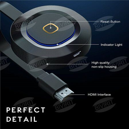 4K Wireless HDMI Display Dongle Adapter 1080P WiFi Streaming Movies Shows Receiver for iPhone iPad Android Tablet Laptop(5G)