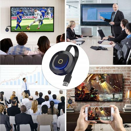 4K Wireless HDMI Display Dongle Adapter 1080P WiFi Streaming Movies Shows Receiver for iPhone iPad Android Tablet Laptop(5G)