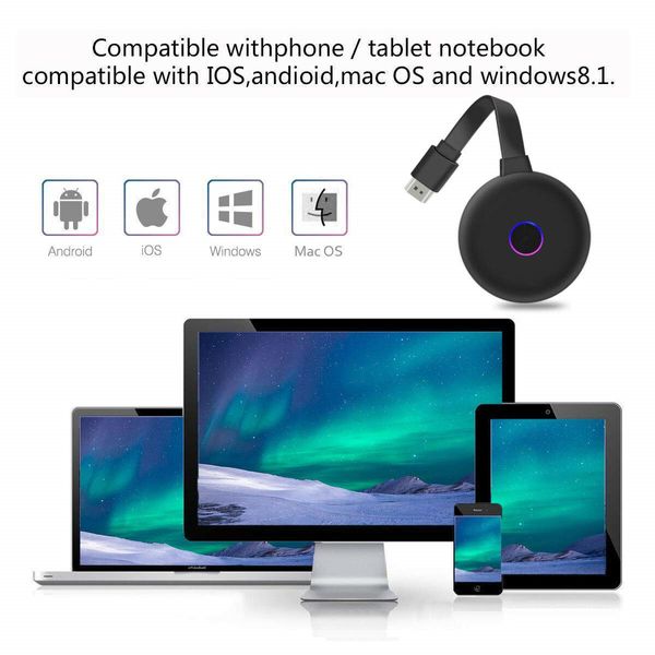 Wireless WiFi Display Dongle HDMI Screen Mirroring Adapter Airplay DLNA Miracast for iOS Android TV Projector
