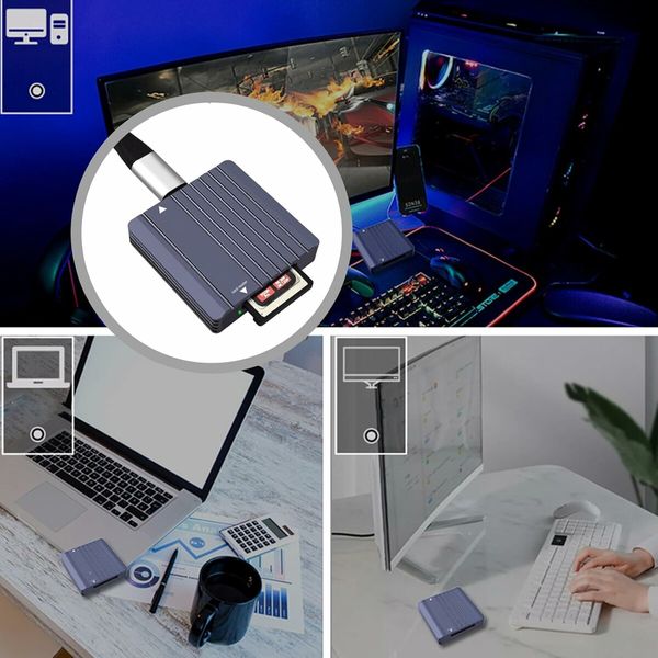 PH862A 24 CFE A CFexpress Type A Card Reader, USB3.2 10G Speed Aluminum Housing for Photographers Videographers