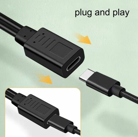 USB C Splitter Charge Cable,1 Feet USB Type C Female to 2 Dual USB Type C Male Y Splitter Extension Charging Cable, Only for Charging