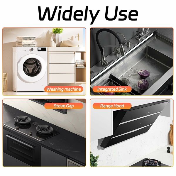 Stainless Steel Stove Counter Gap Cover 2 Pack,Stove Guard,Stove Gap Filler for Kitchen,Range Trim Kit Adjustable Length