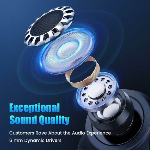 Sleep Earbuds Side Sleepers Wireless Noise Blocking LED Display Music Dual Mode Black
