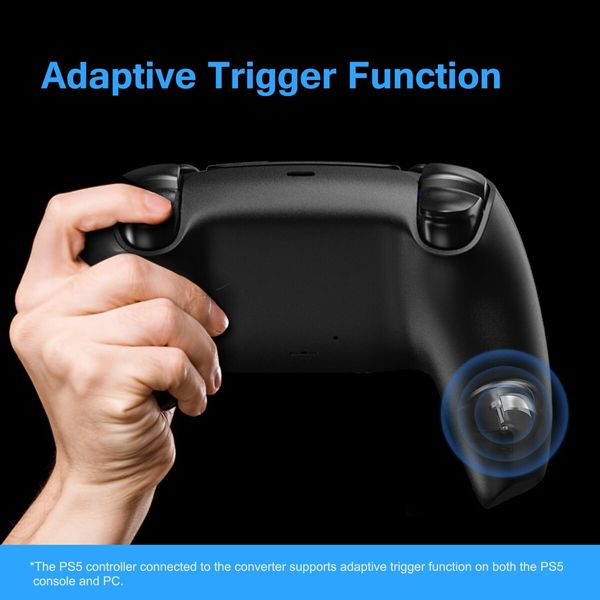 2-in-1 Wireless Adapter Converter USB Converter For PS5 Console PC Spark N5 Wireless Controller,White