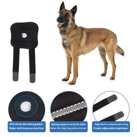 2 PCS L Size Pet Dog Leg Guards Knee Pads Patella Protection Ligament Support Rehabilitation Aid for Dogs & Cats