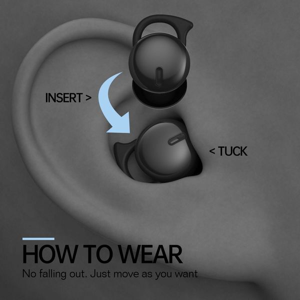 Sleep Headphones Earbuds for Side Sleepers,Comfortable Noise Blocking,Bluetooth 5.3 Wireless Headphones for Sleeping,Running,Driving,Hiking- Black