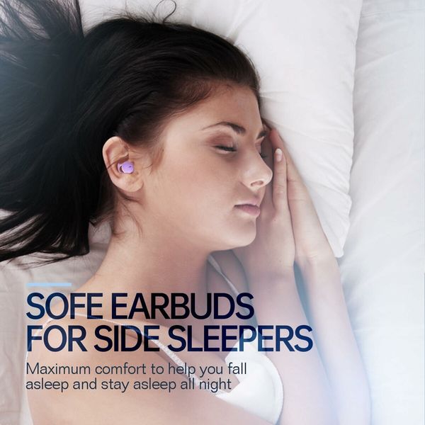 Sleep Headphones Earbuds for Side Sleepers,Comfortable Noise Blocking,Bluetooth 5.3 Wireless Headphones for Sleeping,Running,Driving,Hiking- Purple