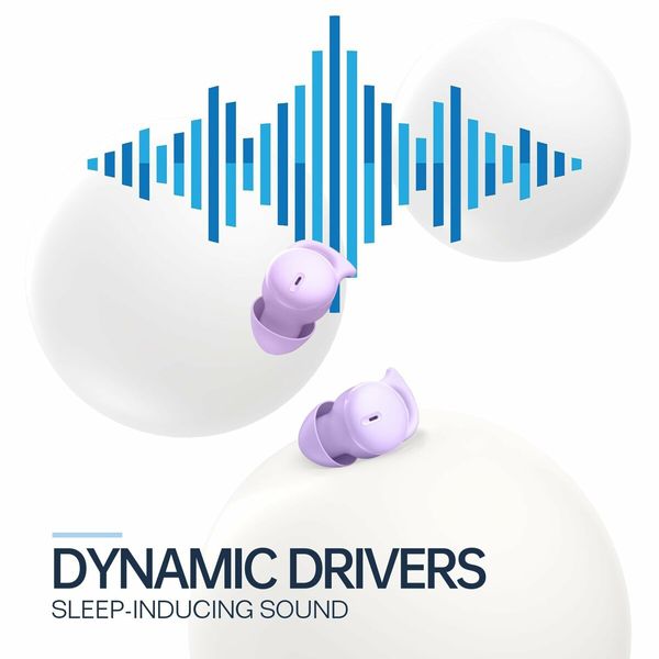Sleep Headphones Earbuds for Side Sleepers,Comfortable Noise Blocking,Bluetooth 5.3 Wireless Headphones for Sleeping,Running,Driving,Hiking- Purple