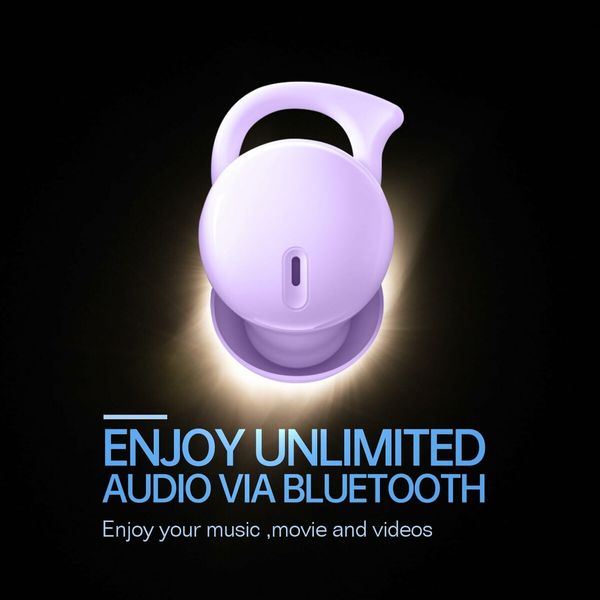 Sleep Headphones Earbuds for Side Sleepers,Comfortable Noise Blocking,Bluetooth 5.3 Wireless Headphones for Sleeping,Running,Driving,Hiking- Purple