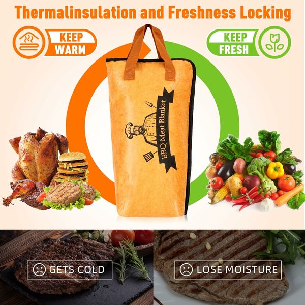 thumbnail interactive-video image 1 of BBQ Meat Resting Blanket - Extra Large Insulated Bag For Brisket, Turkey & Pork 1 of 12