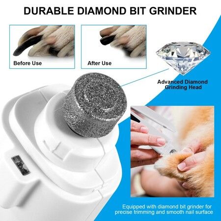 Electric Rechargeable Cat Dog Nail Trimmers   LED Light Paws Grooming Home Travel Perfect Pet Owners Trimmer