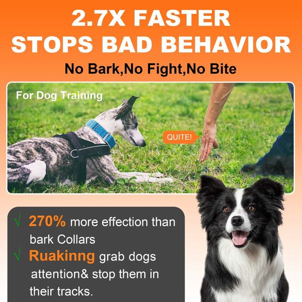 Dog  Anti Bark Device with 3X Sonic Emitters 50ft Range Pet Owners Training Tool