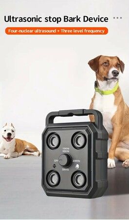 4 Channel Ultrasonic Dog Anti Bark  Device Safe Harmless Type-C AI Intelligent Stop Bark Soundwave Pet Training Barking Control Aid