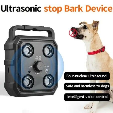 4 Channel Ultrasonic Dog Anti Bark  Device Safe Harmless Type-C AI Intelligent Stop Bark Soundwave Pet Training Barking Control Aid