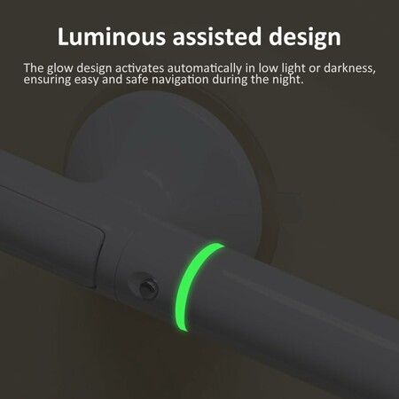 Shower Grab Bar for Bathroom with Safety Luminous Circles,Bathroom Safety Handrail Support,For Disabled Elderly Pregnant,No Drilling